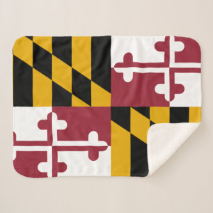 Couverture Sherpa Drapeau de l'État du Maryland Imprimer Patriotique