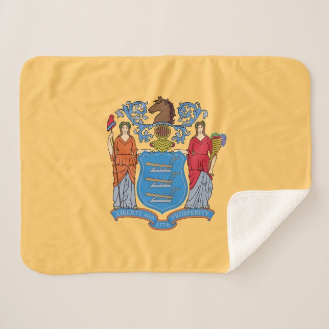 Couverture Sherpa Drapeau de l'État du New Jersey (Devant (Horizontal))