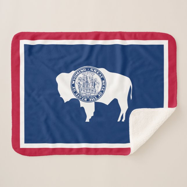 Couverture Sherpa Drapeau de l'État du Wyoming (Devant (Horizontal))