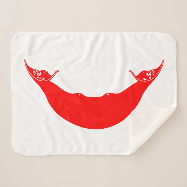 Couverture Sherpa Drapeau de l'île de Pâques (Devant (Horizontal))