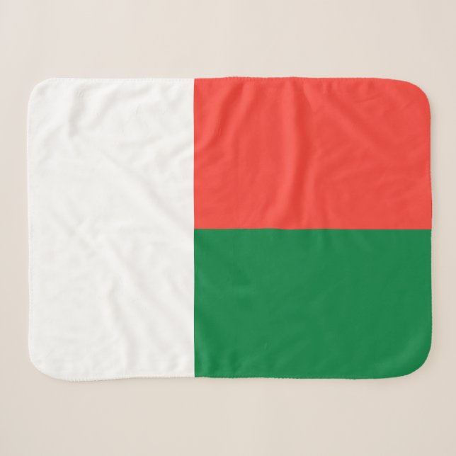 Couverture Sherpa Drapeau de Madagascar (Devant (Horizontal))