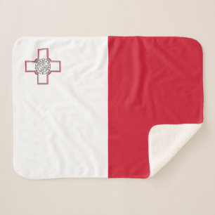 Couverture Sherpa Drapeau de Malte