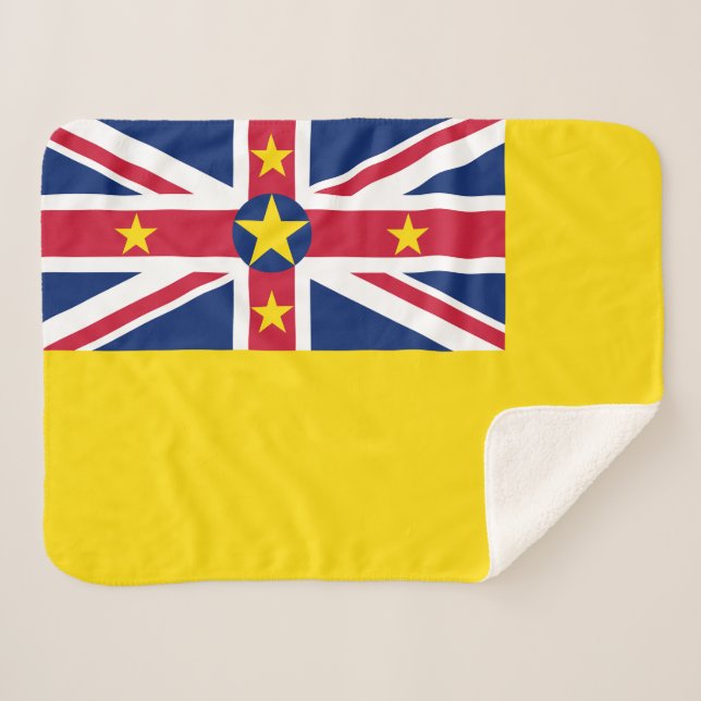 Couverture Sherpa Drapeau de Niue (Devant (Horizontal))