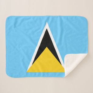 Couverture Sherpa Drapeau de Sainte-Lucie