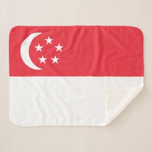 Couverture Sherpa Drapeau de Singapour