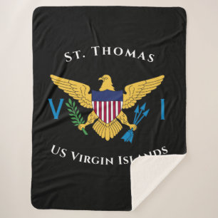 Couverture Sherpa Drapeau des îles Vierges américaines St. Thomas