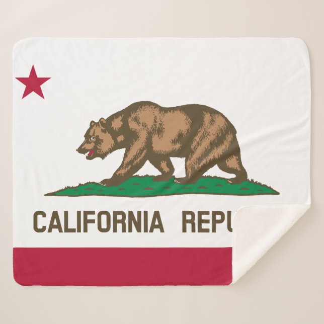 Couverture Sherpa Drapeau d'État de Californie (Devant (Horizontal))