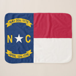 Couverture Sherpa Drapeau d'État de Caroline du Nord Imprimer Patrio