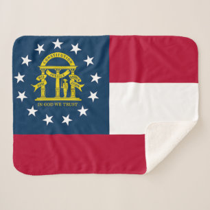 Couverture Sherpa Drapeau d'Etat de Géorgie Imprimer Patriotique