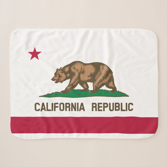 Couverture Sherpa Drapeau d'État de la République de Californie (Devant (Horizontal))