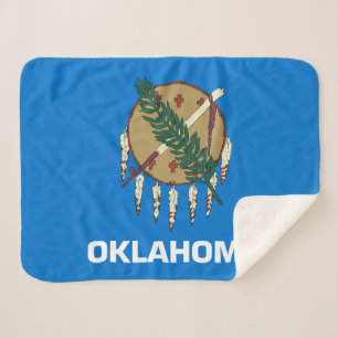 Couverture Sherpa Drapeau d'État de l'Oklahoma Imprimer Patriotique
