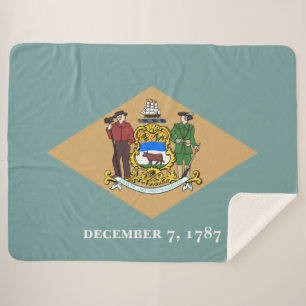Couverture Sherpa Drapeau d'État du Delaware (DE, USA)