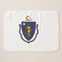 Couverture Sherpa Drapeau d'Etat du Massachusetts Imprimer Patriotiq