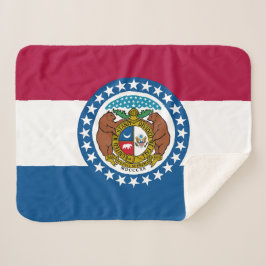 Couverture Sherpa Drapeau d'État du Missouri Imprimer Patriotique