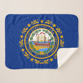 Couverture Sherpa Drapeau d'état du New Hampshire Imprimer Patriotiq
