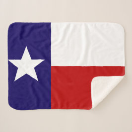 Couverture Sherpa Drapeau d'état du Texas Imprimer Patriotique