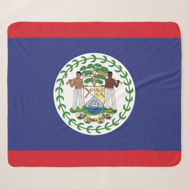 Couverture Sherpa Drapeau du Belize (Devant (Horizontal))