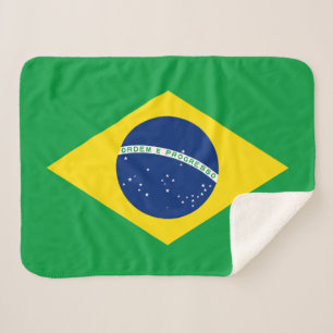 Couverture Sherpa Drapeau du Brésil patriotique