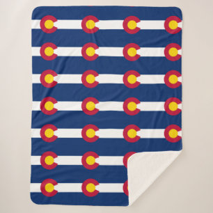 Couverture Sherpa Drapeau du Colorado