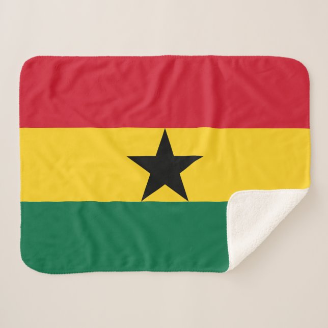 Couverture Sherpa Drapeau du Ghana (Devant (Horizontal))
