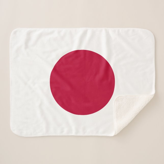Couverture Sherpa Drapeau du Japon (Devant (Horizontal))