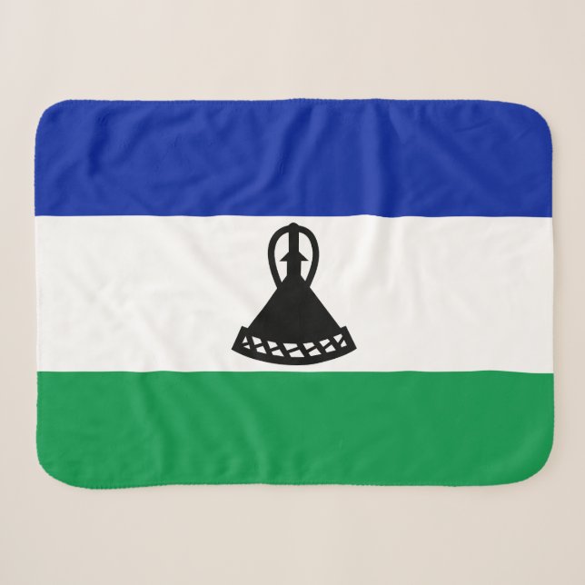 Couverture Sherpa Drapeau du Lesotho (Devant (Horizontal))