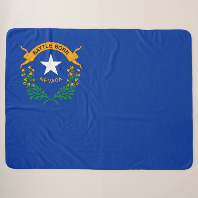Couverture Sherpa Drapeau du Nevada (Devant (Horizontal))