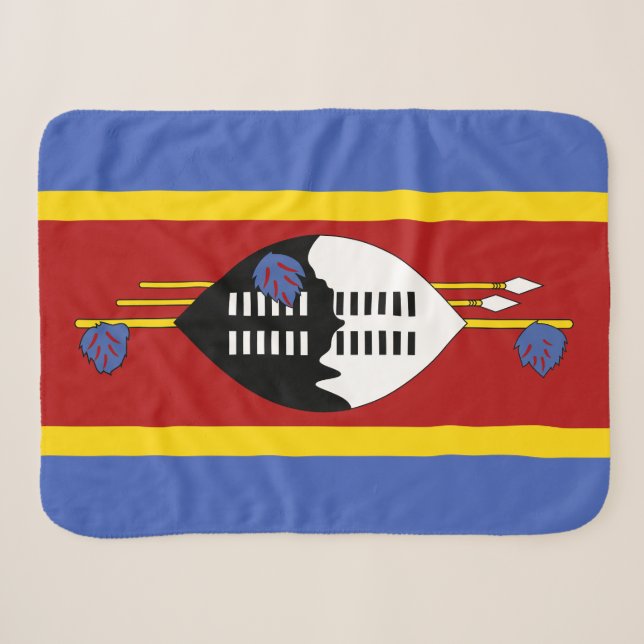 Couverture Sherpa Drapeau Eswatini (Devant (Horizontal))