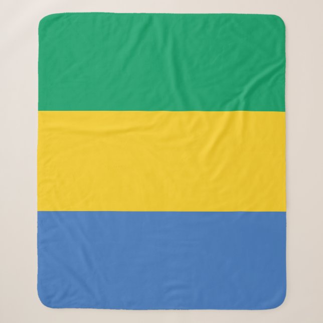 Couverture Sherpa Drapeau Gabon (Devant)