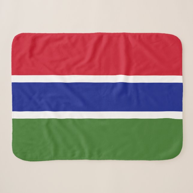 Couverture Sherpa Drapeau Gambie (Devant (Horizontal))