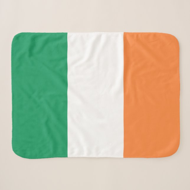 Couverture Sherpa Drapeau irlandais (Devant (Horizontal))