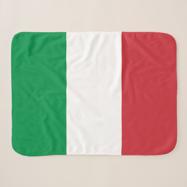 Couverture Sherpa Drapeau Italie (Devant (Horizontal))