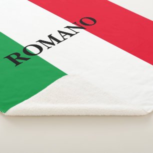 Couverture Sherpa Drapeau italien de l'Italie coutume Toison de Sher