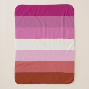 Couverture Sherpa Drapeau lesbien