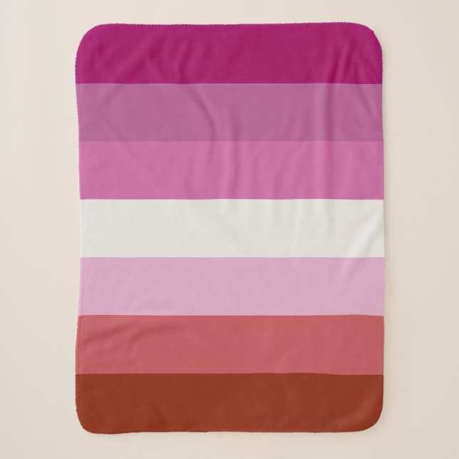 Couverture Sherpa Drapeau lesbien (Devant)