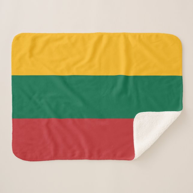 Couverture Sherpa Drapeau Lituanie (Devant (Horizontal))