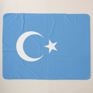 Couverture Sherpa Drapeau ouïghour du Turkestan oriental (Uyghurista