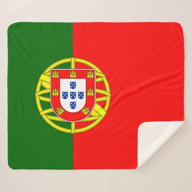 Couverture Sherpa Drapeau portugais (Portugal) (Devant (Horizontal))