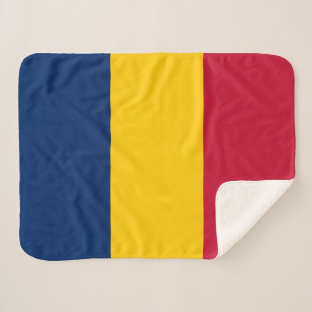 Couverture Sherpa Drapeau Tchad (Devant (Horizontal))