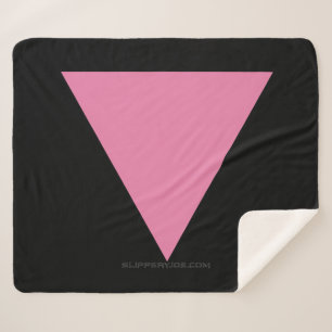 Couverture Sherpa Drapeau triangle rose de SlipperyJoe drapeau rose
