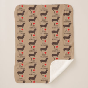 Couverture Sherpa Drôle J'Aime Mince Wiener Dachshund