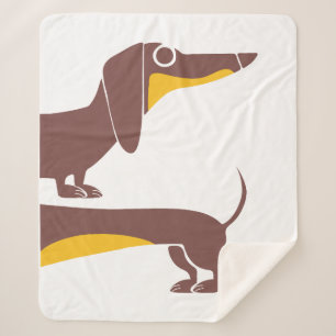 Couverture Sherpa Drôle mignon dachshund pour parent chien long