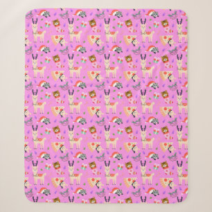 Couverture Sherpa Drôle Motif de Noël