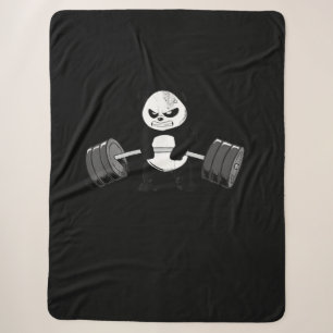 Couverture Sherpa Drôle Panda Entraînement Kitten Gym Deadlift Puiss