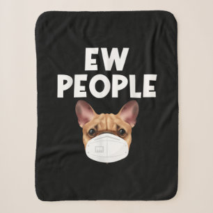 Couverture Sherpa Drôle Retro Vintage Bulldog Portant Masque Ew Pers