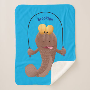 Couverture Sherpa Drôle sauter boudskipper poisson dessin animé