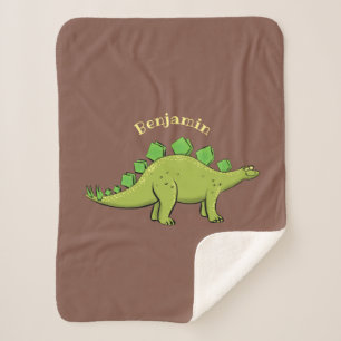 Couverture Sherpa Drôle stegosaurus dinosaure dessin animé