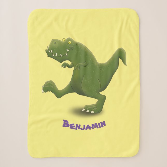 Couverture Sherpa Drôle T rex dinosaure dessin animé humour (Devant)