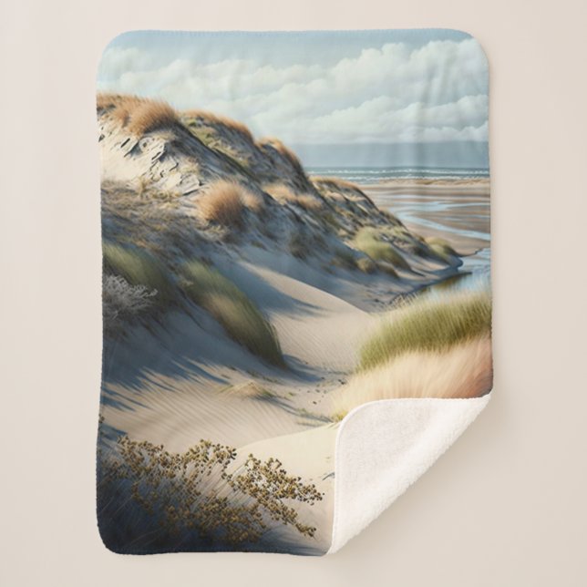 Couverture Sherpa Dunes d'or (Devant)