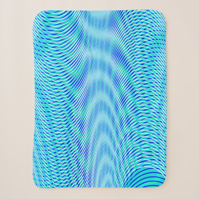 Couverture Sherpa Eau Abstraite moderne Eté Psychedélique Trippy (Devant)